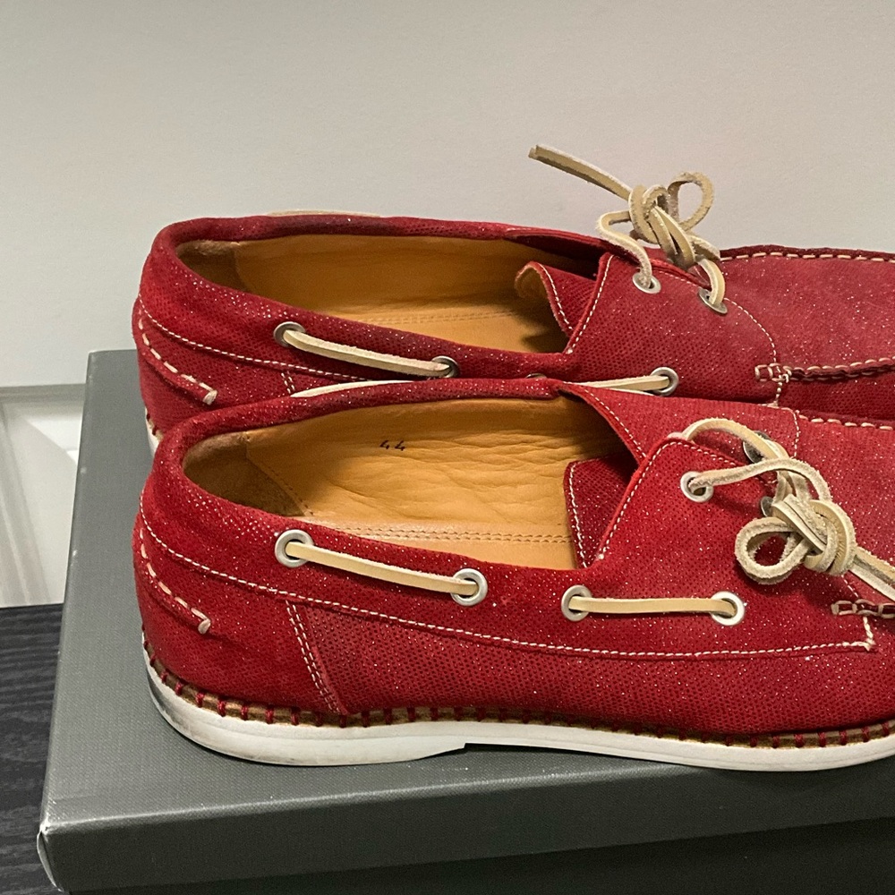 Jimmy Choo Red Suede Sneakers - Picture 4 of 14